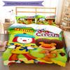 3pcs Custom Name JoJo's Circus Bedding Set Duvet Cover Closure Includes 1 Duvet Cover & 2 Pillowcases, Soft and Comfortable for All Seasons.