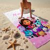 Custom Name Ultra-Soft Beach Towel with Gabby's Dollhouse Theme,Ideal for Pool - Camping, Diving - Perfect Travel Essential, Vibrant Beach Towel.