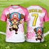 One Piece Summer New Luffy  Zoro Number 7  3D All Over Print Breathable Graffiti Anime Soccer Streetwear Unisex Casual Tee
