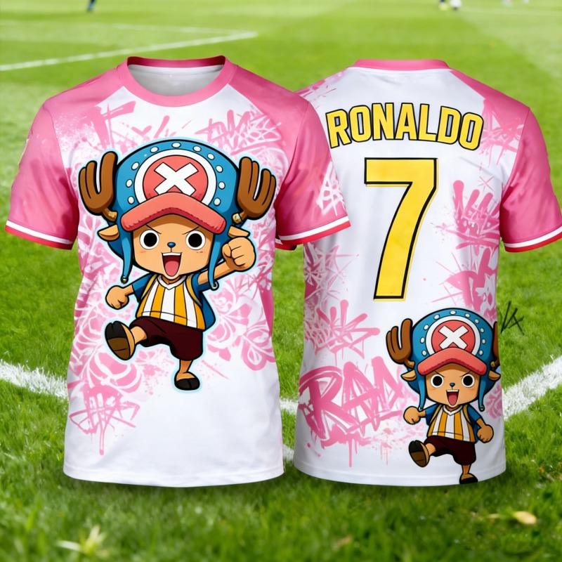 One Piece Summer New Luffy Zoro Number 7 3D All Over Print Breathable Graffiti Anime Soccer Streetwear Unisex Casual Tee