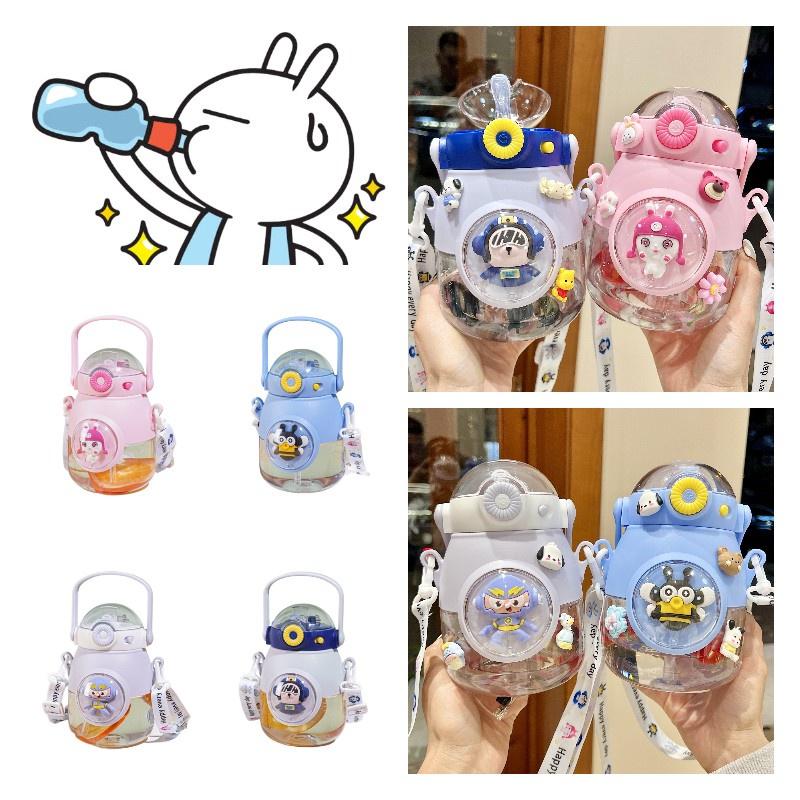 Large Capacity Children's Water Bottle With Straw Ideal For School And Outdoor Use