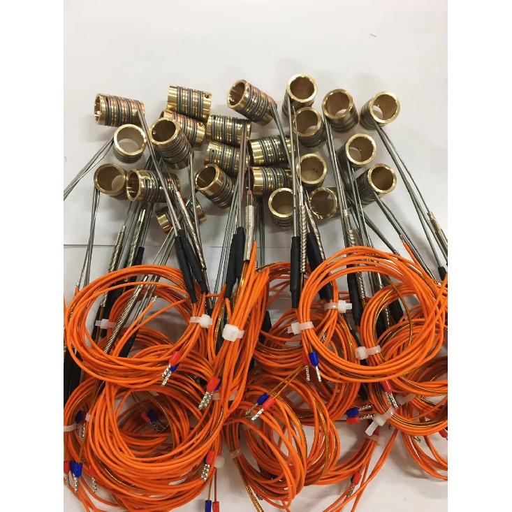 LJXH 20mm Electric Hot Runner Spiral Coil Nozzle Band Heaters with K Thermocouple 3x3 Cross Section