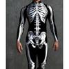 Men Women 3D Colorful Skeleton Bodysuit Cyber Punk Jumpsuit Halloween Party Carnival Cosplay Costume Performance Romper Zentai