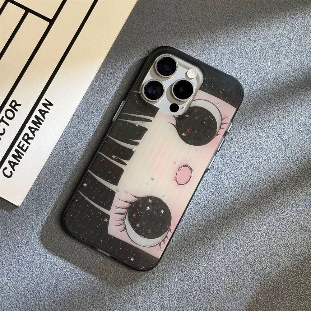 Комиксная Девушка Для IPhone 17 16 15 Plus Pro Max 12 14 Plus 11 13 Волна Гофрированная Полоска Funda Чехол для Телефона
