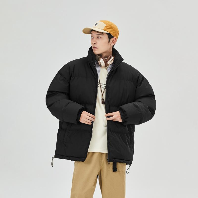 Толстые пары зимние новые жареные уличные хлопковые подбитые пальто с свободным повседневным толстым воротником-стойкой для мужчин и женщин хлебный костюм