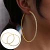 Большие серьги-кольца с шикарным покрытием, круглые серьги, эффектные геометрические украшения для женщин