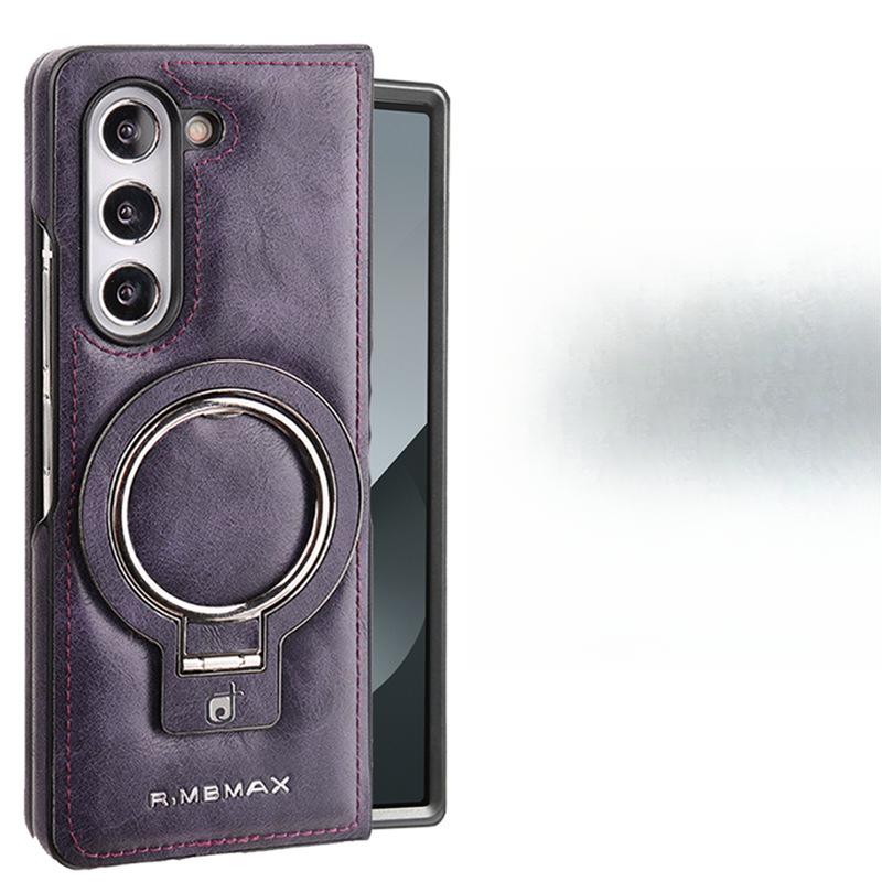 Подходит для чехла для мобильного телефона Samsung Zfold6, держатель с магнитной адсорбцией, складная обложка Galaxy Fold5/4/3, кожаный чехол с защитой от падений