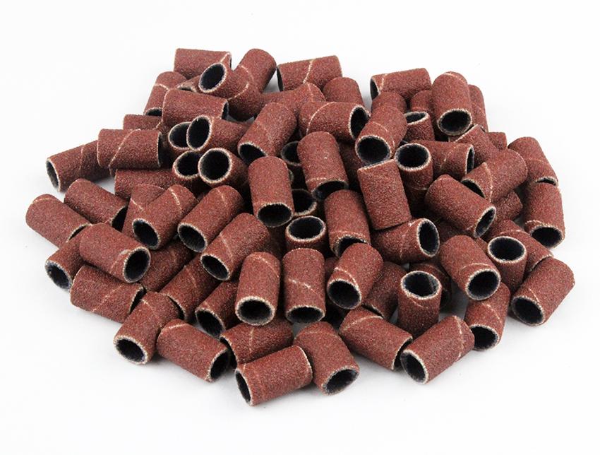 200 шт./упак. шлифовальных колпачков для электрической маникюрной машинки 240/180/150/120/80 зернистость фрезы для ногтей шлифовальные насадки набор инструментов для педикюра