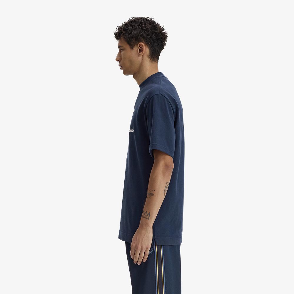 Fred Perry [Спорт] Оригинальная спортивная футболка - Теннисный синий Afpm2612407-X86