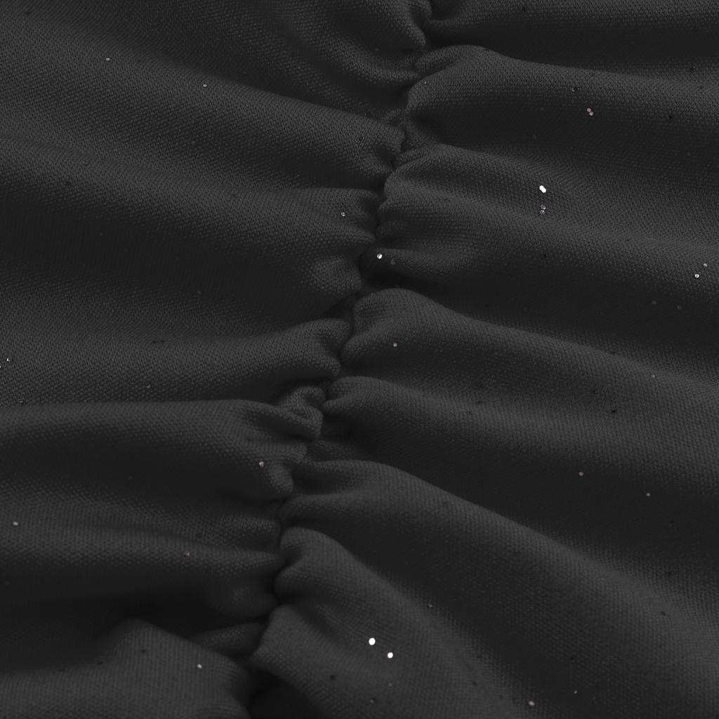 Женское тонкое платье-пуловер с открытыми плечами и драпировкой, пудрой и складками