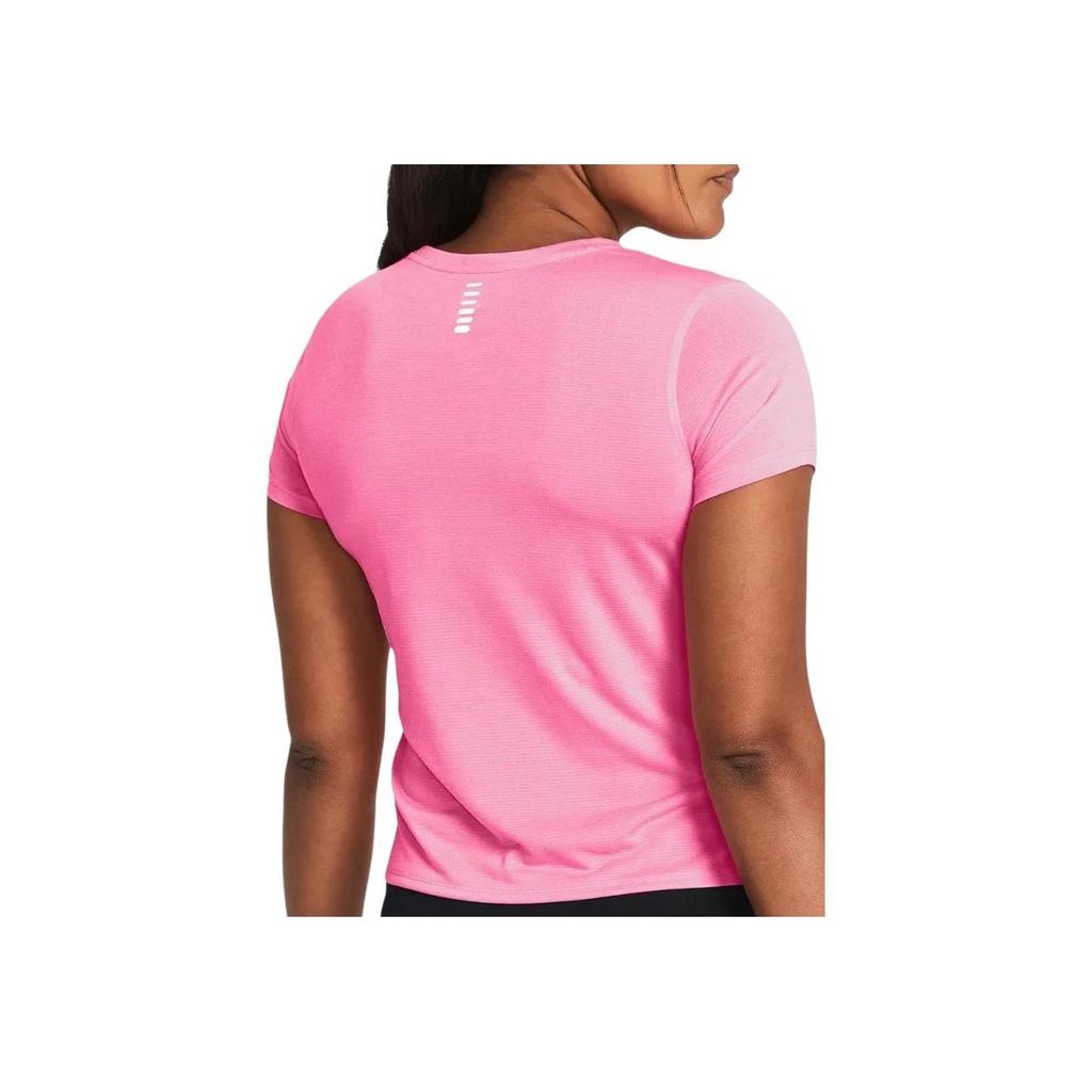 Under Armour Однотонная футболка с круглым вырезом, облегающего кроя, с короткими рукавами, женский топ, розовый 1382434-682