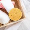 10 шт., губка для лица, многоразовая, круглая, абсорбирующая, сжатая, натуральная, для снятия макияжа, отшелушивающая, спа, набор целлюлозных губок для очищения лица