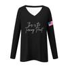 Women's Fashion Casual Long Sleeve Halloween Printed V-Neck Top