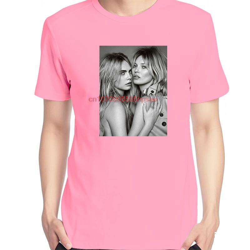 Fashion Shirts Graphic Tee Kate Moss Cara Delevingne Summer New In Tops And Tshirts Short Sleeve Tee Cotton Printed Tshirt