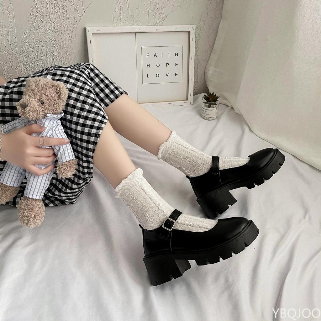 Туфли на массивной танкетке, готические лакированные кожаные туфли с круглым носком на платформе, Лолита, Мэри Джейн, женские туфли на плоской подошве, 2024, классические модные лоферы