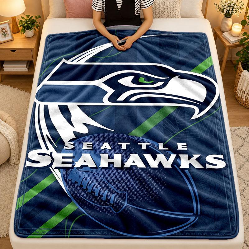 Фланелевое одеяло Seattle Seahawks Теплое Мягкое Плед для Дивана Кровати Гостиной