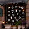 38flower/set White Christmas Gifts Mural Snow Flakes Wall Art Window Stickers Floral Decals