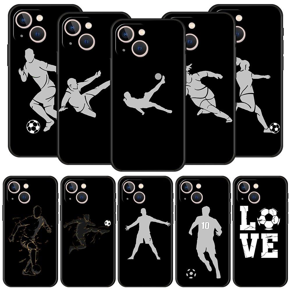 Football Player Soccer Art Phone Case For iPhone Samsung Galaxy Redmi Xiaomi Oppo OnePlus Note S A 7 8 9 10 11 12 13 14 20 21 22 23 53 54 Pro Ultra