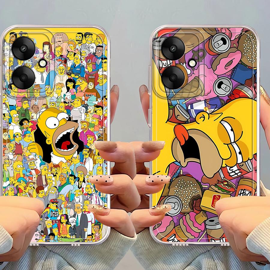 Soft Phone Cover Case for Xiaomi Poco X3 Pro X3 NFC Cartoon Simpsons
