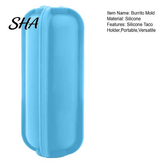 Picnic Food Carrier Food-grade Silicone Taco Holder, Flip-top Buckle Design Burrito Storage Nonstick Holder Box, Leak-proof Handling Box for