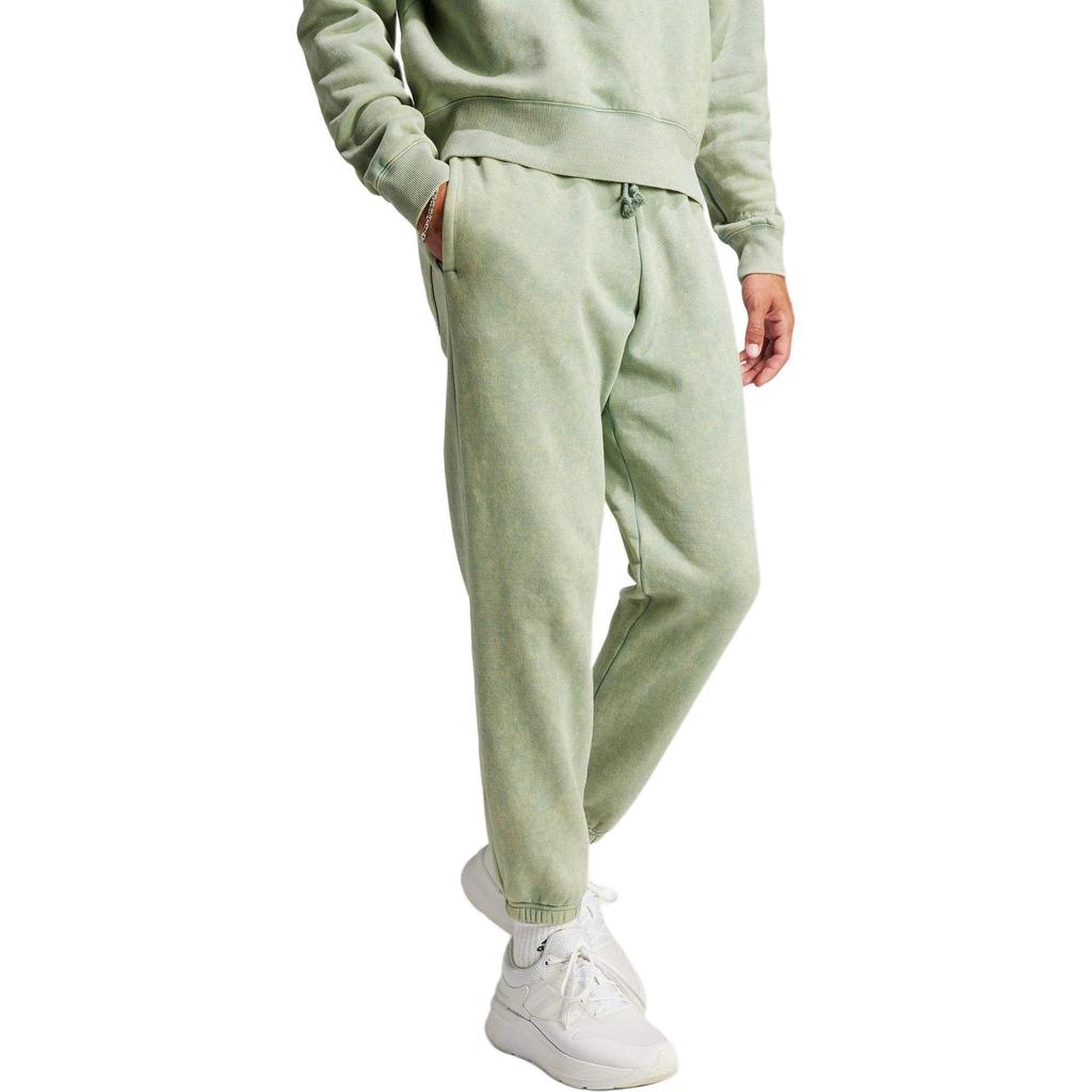 Adidas Однотонные повседневные брюки с логотипом на шнуровке, мужские низы, зеленые IK4269