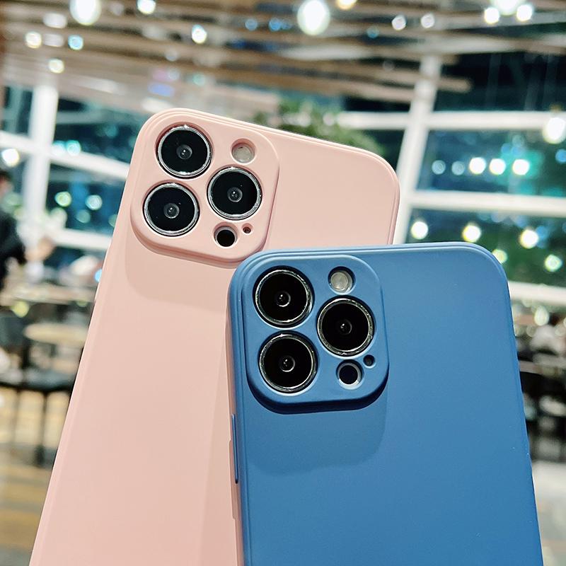 Мягкий квадратный жидкий силиконовый чехол для телефона с полным покрытием противоударный защитный чехол для камеры для OPPO