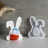 Hollow Out Rabbit Plaster Ornament Mold Cookie Egg Rabbit Easter Gift Decoration Plaster Drip Molds