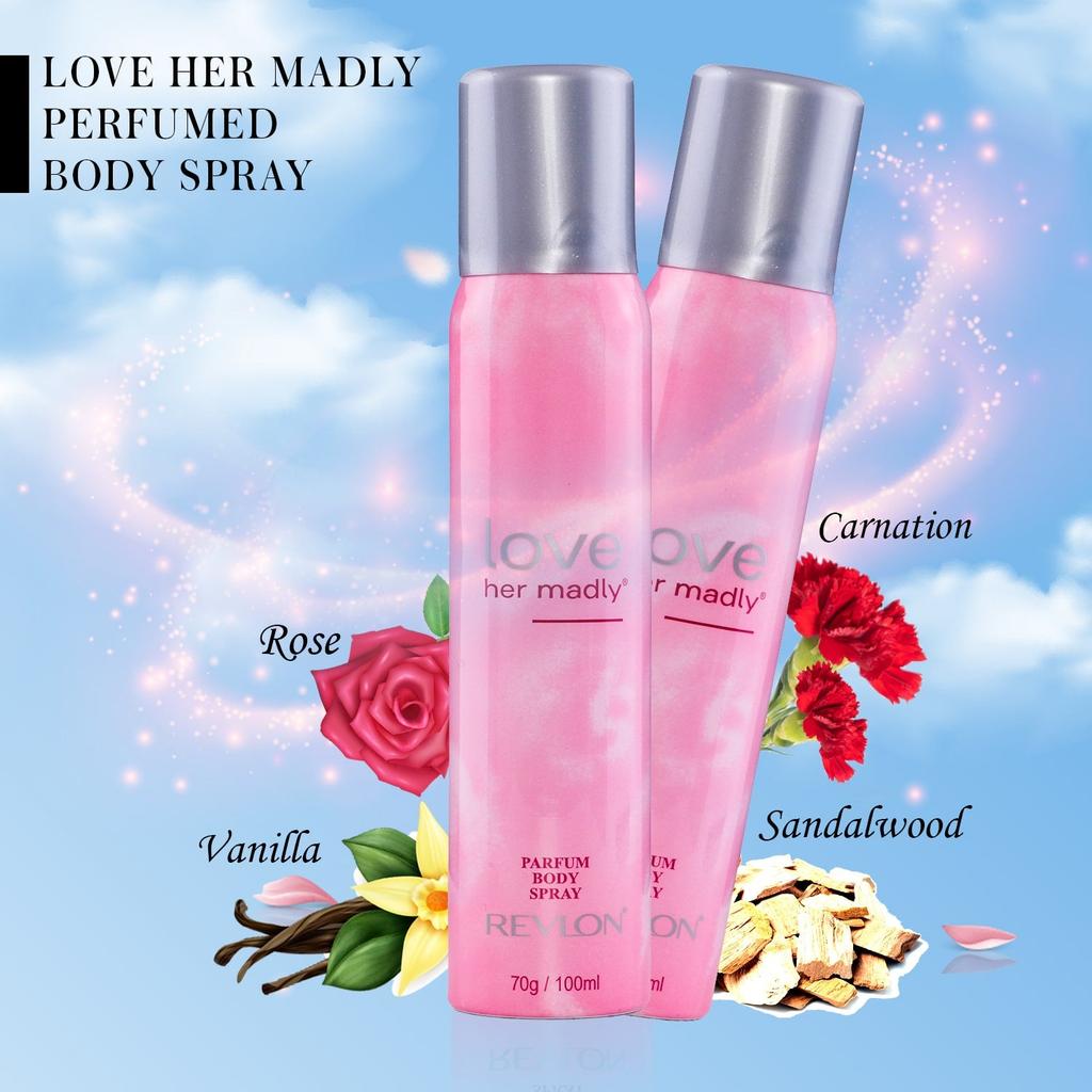 Revlon ЛЮБЛЮ ЕЕ БЕЗУМНО - ПАРФЮМИРОВАННЫЙ СПРЕЙ ДЛЯ ТЕЛА, 100 мл