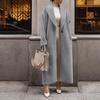 VAYLA Женский однотонный свободный кардиган Большое пальто Осень Зима Теплое плюшевое пальто Женское пальто с длинным рукавом на одной пуговице с отложным воротником
