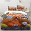 Cartoon Grizzy N Lemmings Bedding Set Duvet Cover Bed Set Quilt Cover Pillowcase Comforter King Queen Size Boys Adult