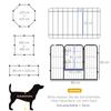 Steel 8 Panel Dog pen Pet Puppy PlayPen Grey