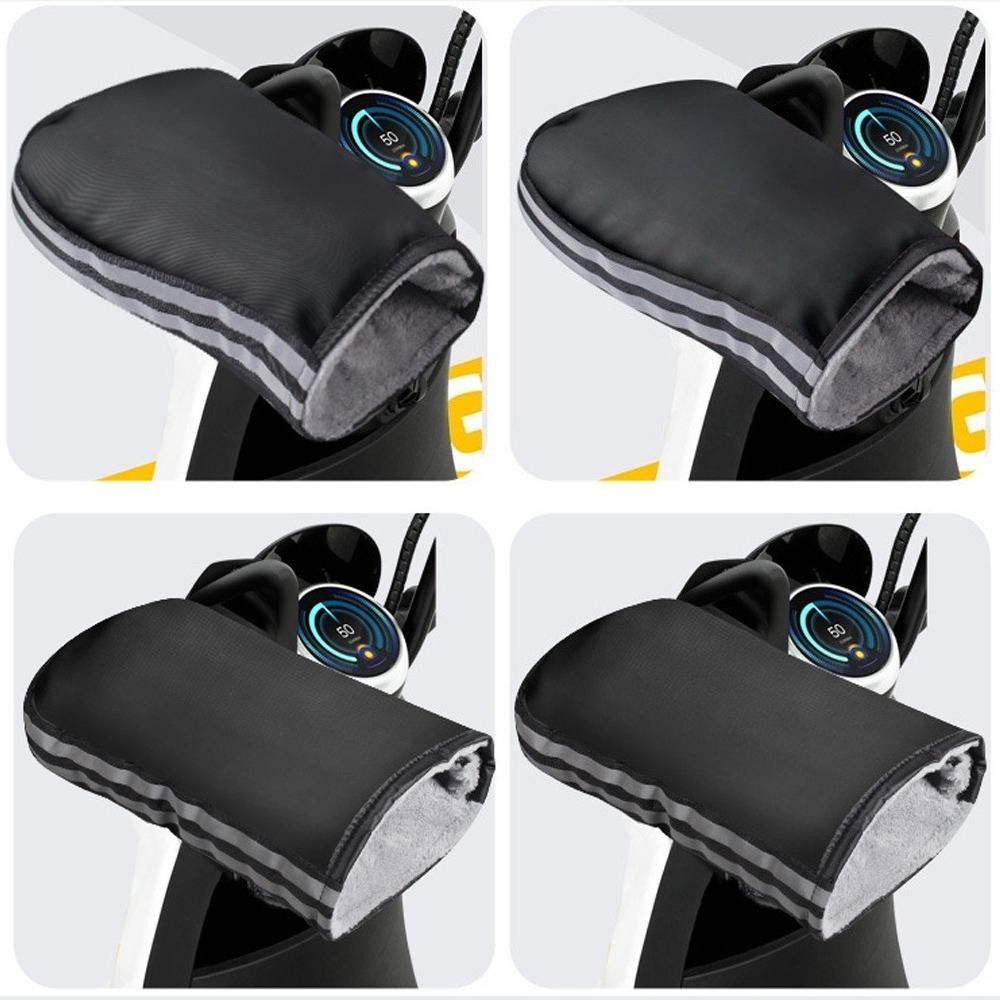 Electric bike handlebar gloves, winter riding electric bike gloves with plush insulation, waterproof and windproof motorcycle