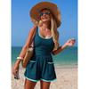 2026 Новый Европейский и Американский Слитный Купальник Женский Однотонный Консервативный Спортивный Бикини Купальник В Наличии