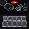 10PCS Portable Holder Plastic Transparent Memory Card Case SD/TF SDHC Card Storage Box