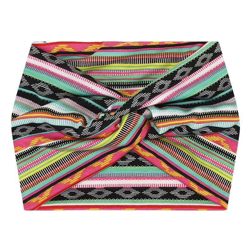 Африканская очень широкая эластичная повязка на голову для йоги и спорта