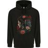 Fantasy Geisha Girl With Dragon & Roses Childrens Kids Hoodie