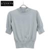 Rene 6042550 Light Blue Wool Half Sleeve Knit Tops 36 Light blueUsed