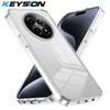 KEYSION Transparent Case for Realme 13 5G 12 12X 5G Soft TPU+PC Anti-slip HD Clear Shockproof Phone Cover for Realme 12 Pro+ 5G