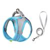 Шлейка для жилета для домашних животных с поводком Дышащая сетка Светоотражающая регулируемая пряжка без рывка Нескользящая нагрудная шлейка для маленьких собак, щенков, кошек, товары для домашних животных