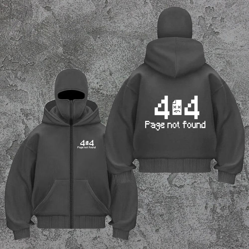 Свободная толстовка с капюшоном в уличном стиле, маска для лица, Ninja 404, толстовка высокого класса, молния не найдена