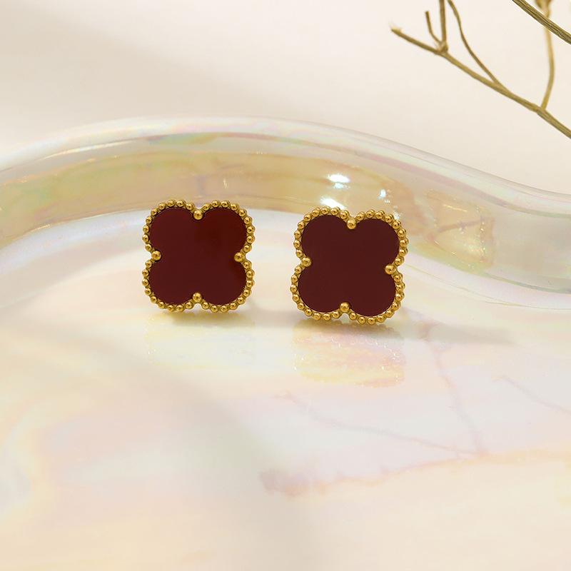 Серьги с четырьмя листочками клевера Модные серьги