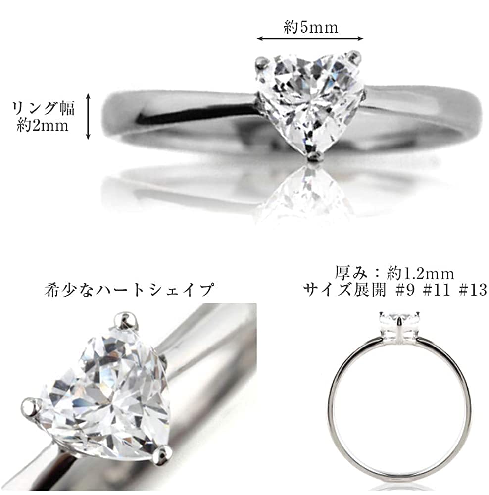 Подарочный набор в форме сердца из серебра 925 пробы. Кольцо из стерлингового серебра. Блеск, сравнимый с бриллиантом. Кубический цирконий. Стразы. Женский #9.