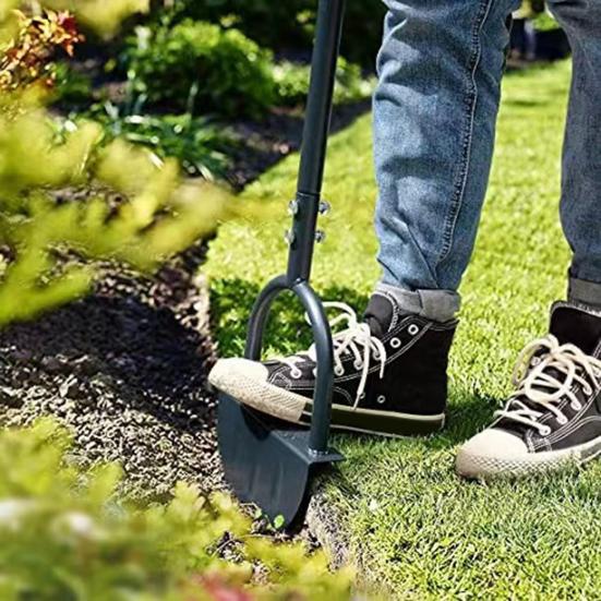 Полумесяц, обрезной станок для газона, стальной садовый обрезной станок с длинной ручкой, удобная ручка, пилообразный ручной обрезной станок, инструмент для ландшафтного дизайна газона