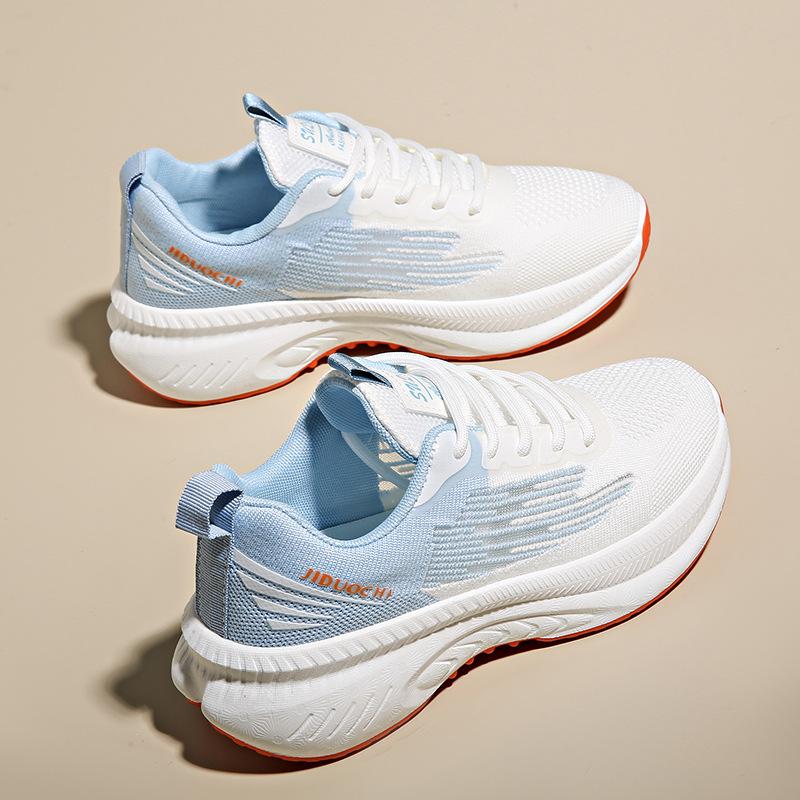 Летающая обувь весна новая спортивная обувь женская сетчатая дышащая студенческая повседневная обувь плоская для бега