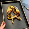 Korean version of foreign style fashion silk small square scarf women's thin spring and summer professional wear decorative scarf mulberry silk scarf