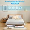 Rolling Underbed Storage Bins Non-Woven Bags Clothes Blanket Storage Box Under Bed Storage Containers for Bedroom Quilt