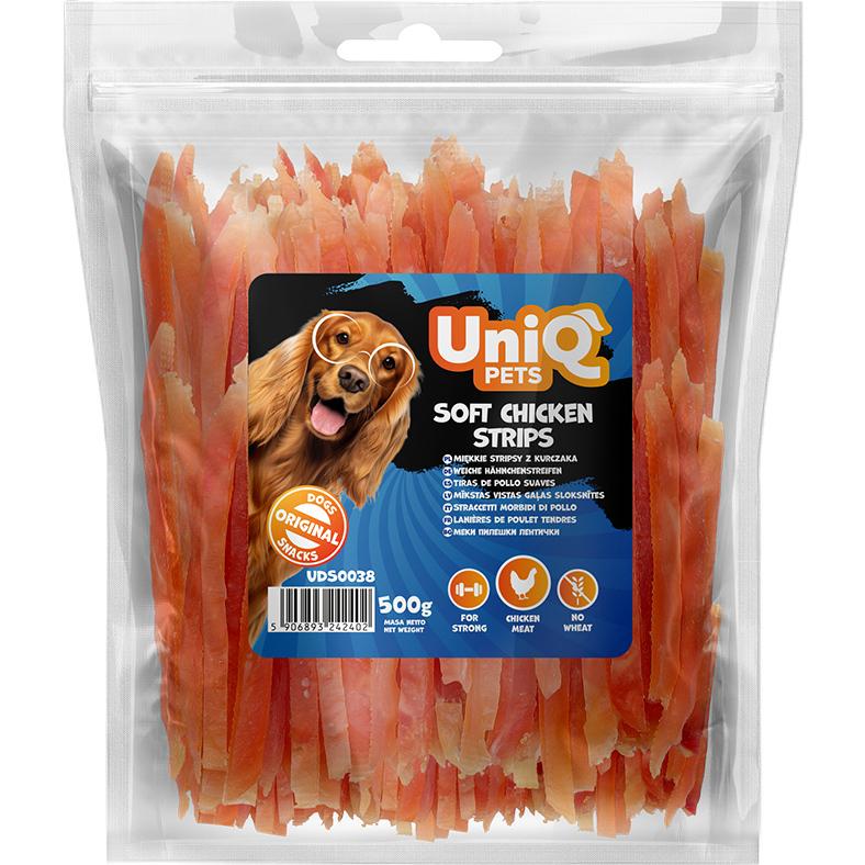 Przysmak Dla Psa Miękkie Paski Z Kurczaka Soft Chicken Strip Uniq Pets 500G