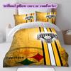 Pittsburgh Steelers Pattern Bedding Quilt Set Quilt Cover Pillowcase Home Decoration Birthday Gift (1 * duvet cover + 2 * pillowcase, without core)