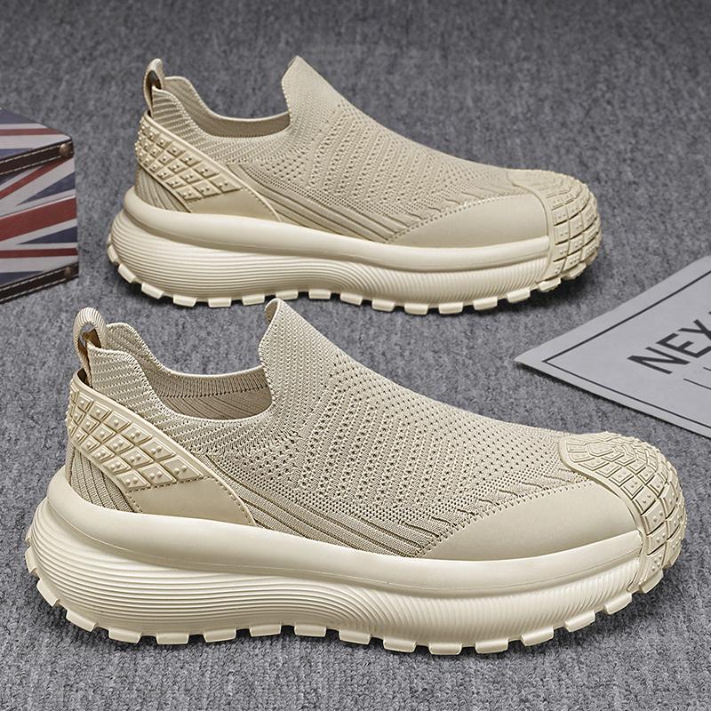 Летние дышащие тонкие спортивные сетчатые кроссовки fly-woven, кроссовки для бега на толстой подошве, обувь для увеличения роста