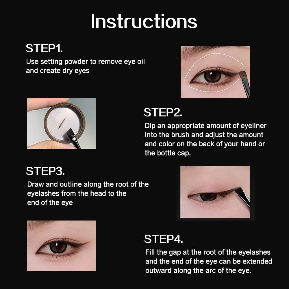 Biya Подводка для глаз, водостойкая и устойчивая к поту, стойкая и не размазывающаяся, дымчато-темная, многоцелевая пудра для бровей